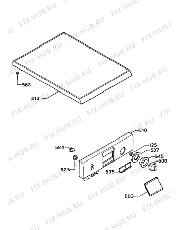 Взрыв-схема посудомоечной машины Zanussi ZW4104 - Схема узла Command panel 037